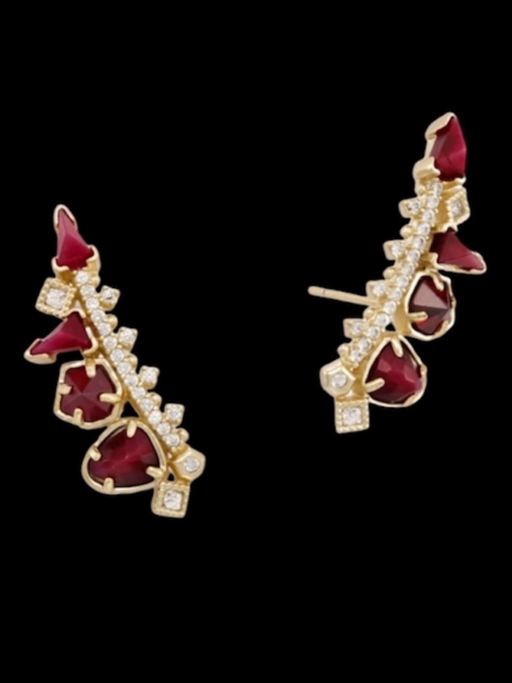 Kendra Scott Clarissa Ear Climbers In Bordeaux Mix